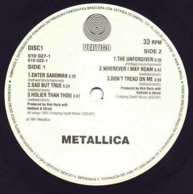 Wydany 12 sierpnia 1991 album &quot;Metallica&quot;, znany także jako &quot;Black album&quot;.