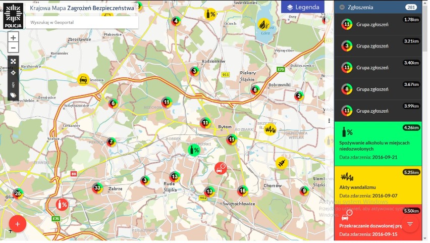 Na mapie zagrożeń oceniane są m.in. poczucie bezpieczeństwa mieszkańców, także z Piekar