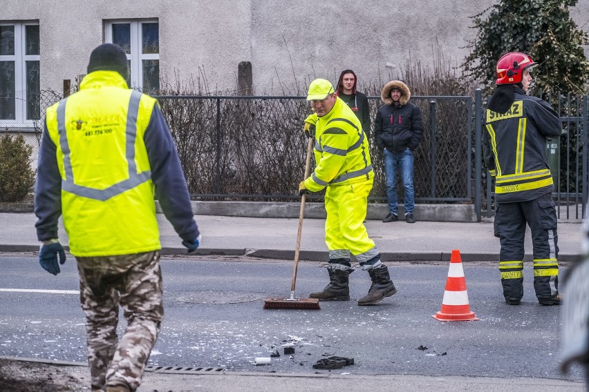 Na ul. Skłodowskiej-Curie doszło wczoraj (15.03) do kolizji...