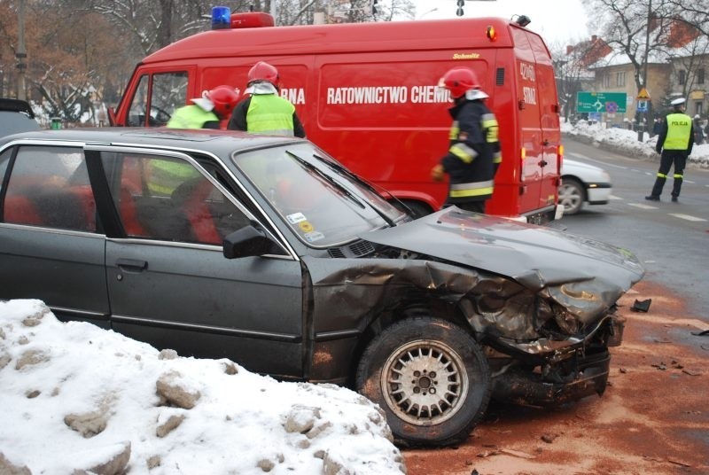 Wypadek przy ul. Sikorskiego