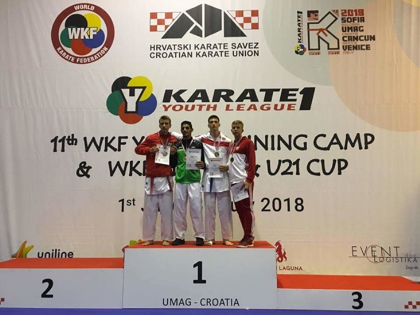 Dawid Sobkowiak z Pleszewskiego Klubu Karate wywalczył brązowy medal podczas Karate 1 Youth League w chorwackim Umag!