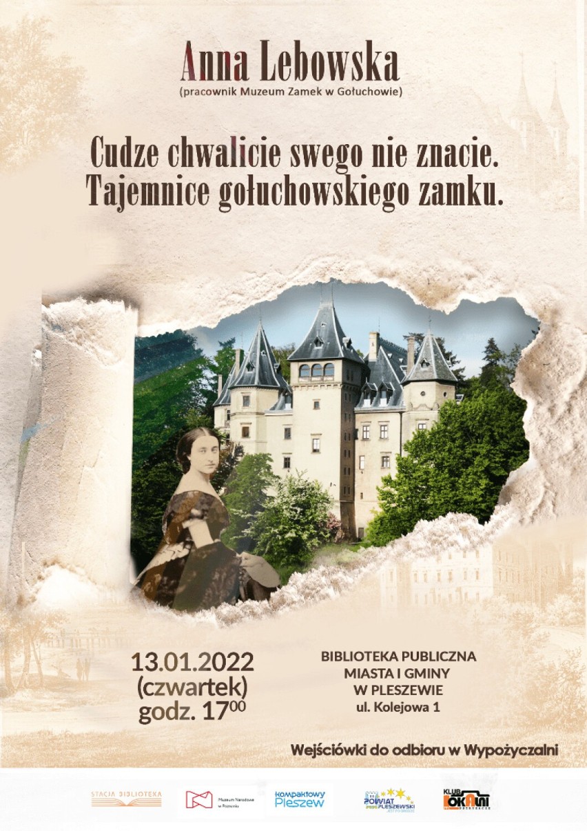 W pleszewskiej bibliotece o tajemnicach gołuchowskiego zamku opowie Anna Lebowska