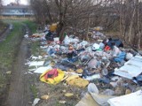 Dzikie wysypisko śmieci przy ulicy Zawiszy Czarnego w Rzeszowie