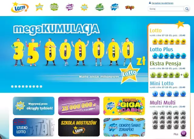 Już w sobotę do wygrania 35 milionów w lotto