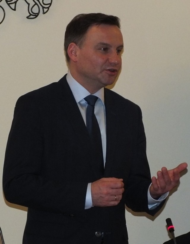 Andrzej Duda w styczniu spotkał się w Bełchatowie z samorządowcami PiS