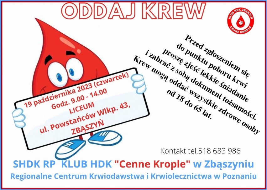 Bartuś z Przyprostyni potrzebuje Twojej pomocy! Weź udział w akcji klubu HDK "Cenne Krople" i oddaj krew!