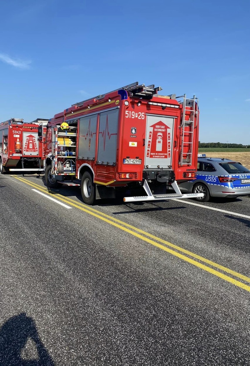 Wypadek czterech pojazdów na remontowanym 116 km autostrady A2 w kierunku Poznania! 
