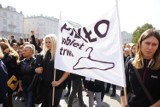 Kraków. Czarny protest na Rynku Głównym [ZDJĘCIA, WIDEO]