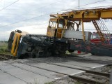 Wypadek w Pątnowie. Ciężarówka wjechała w skład szynowy [ZDJĘCIA]