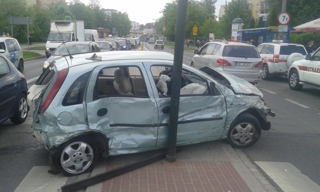 Wypadek na Ruczaju w Krakowie.