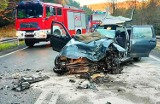 Trzy osoby w szpitalu po zderzeniu dwóch osobówek na drodze w Gorcach