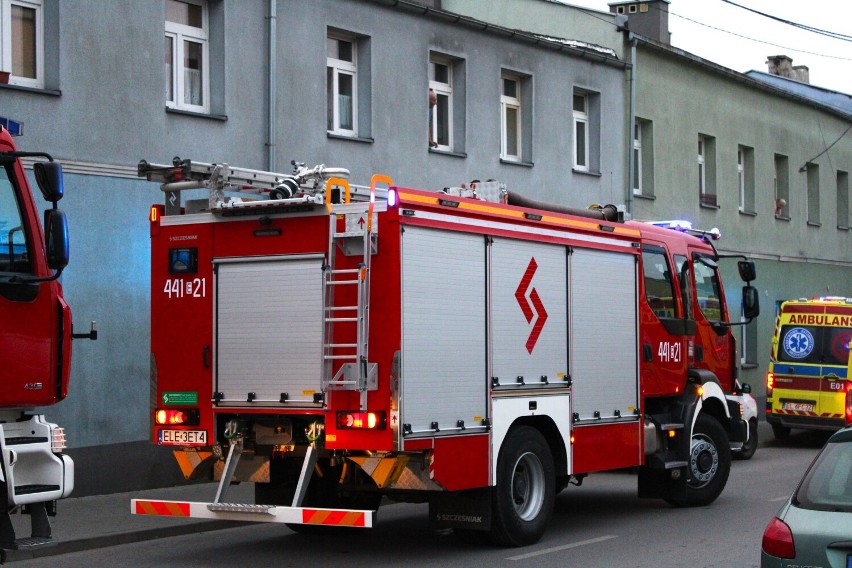 Pożar butli z gazem w mieszkaniu przy ulicy Poznańskiej....