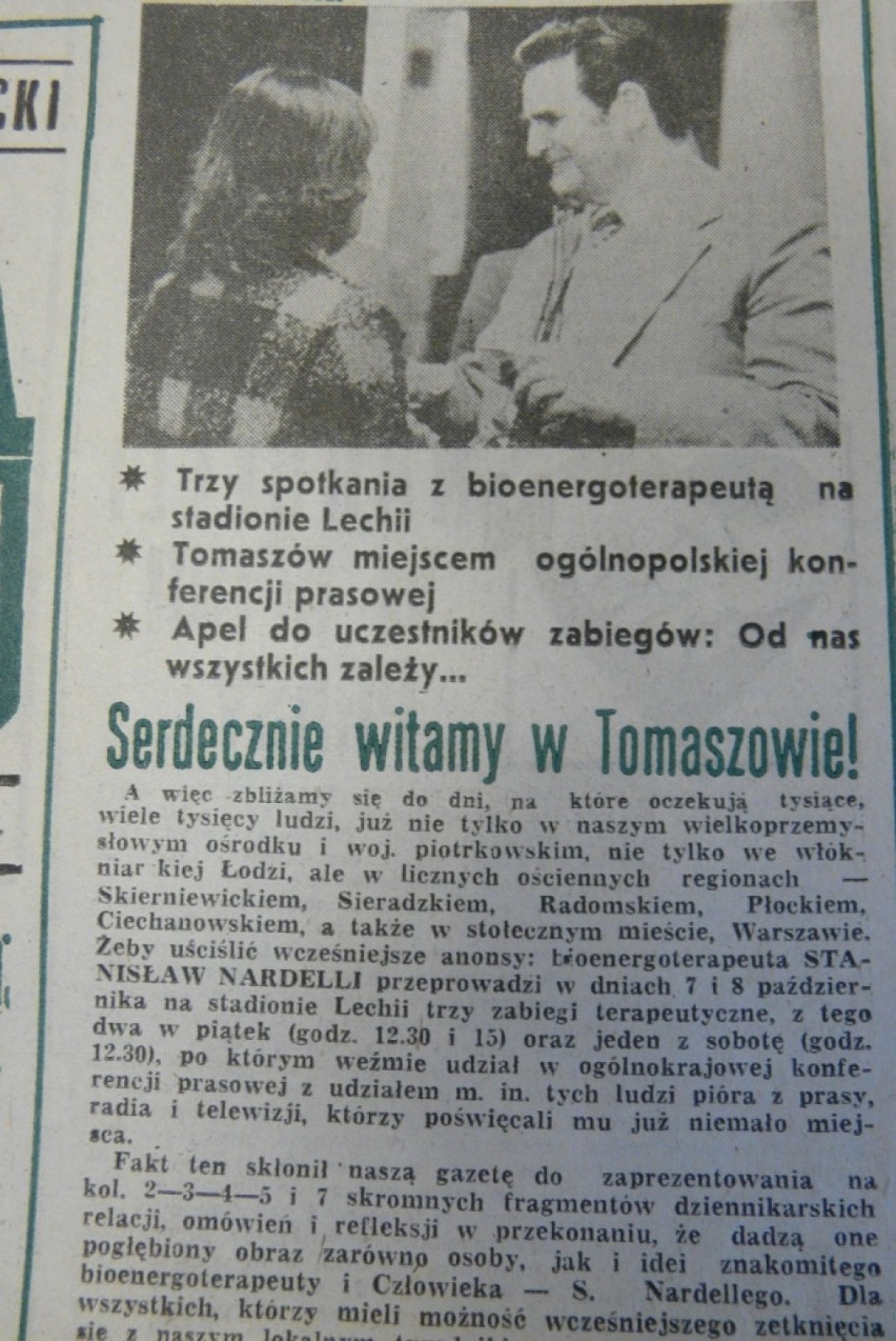 Uzdrowiciel Stanisław Nardelli w Tomaszowie: Zobacz archiwalne zdjęcia i artykuły [STARE ZDJĘCIA]