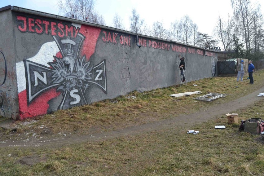W Lęborku powstało graffiti poświęcone Żołnierzom Wyklętym