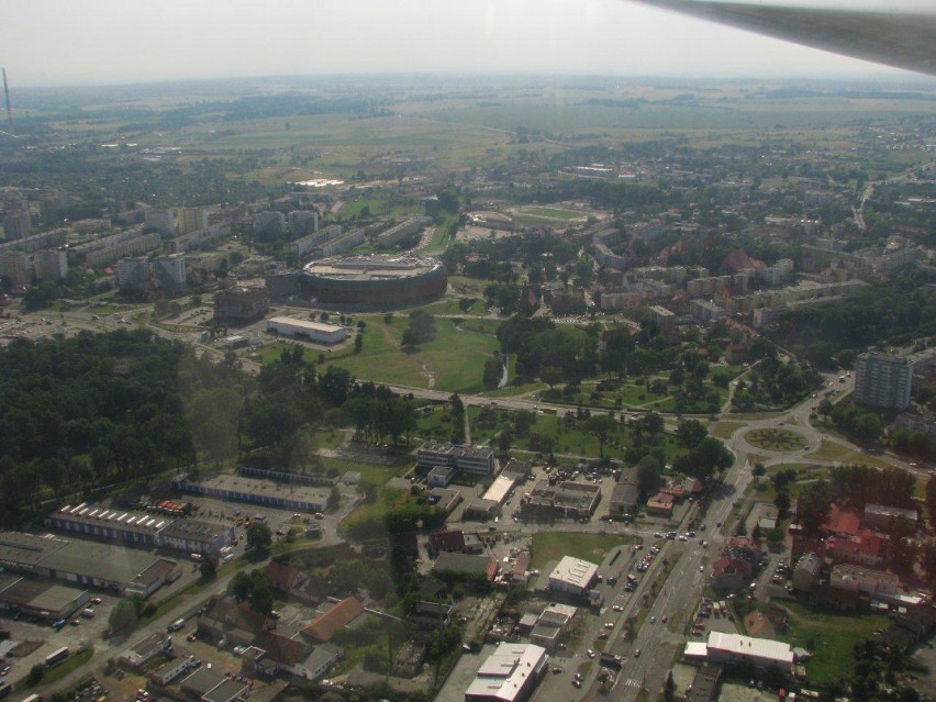 Lubin z lotu ptaka. Stare i nowe zdjęcia! Poznajecie...