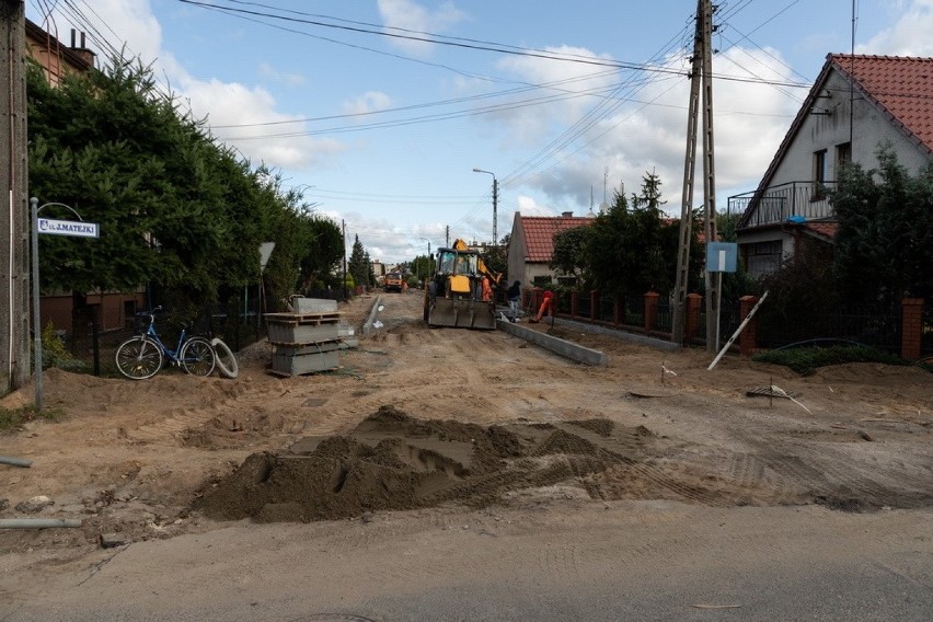 W Sępólnie trwa remont ulic Matejki i Bukowej