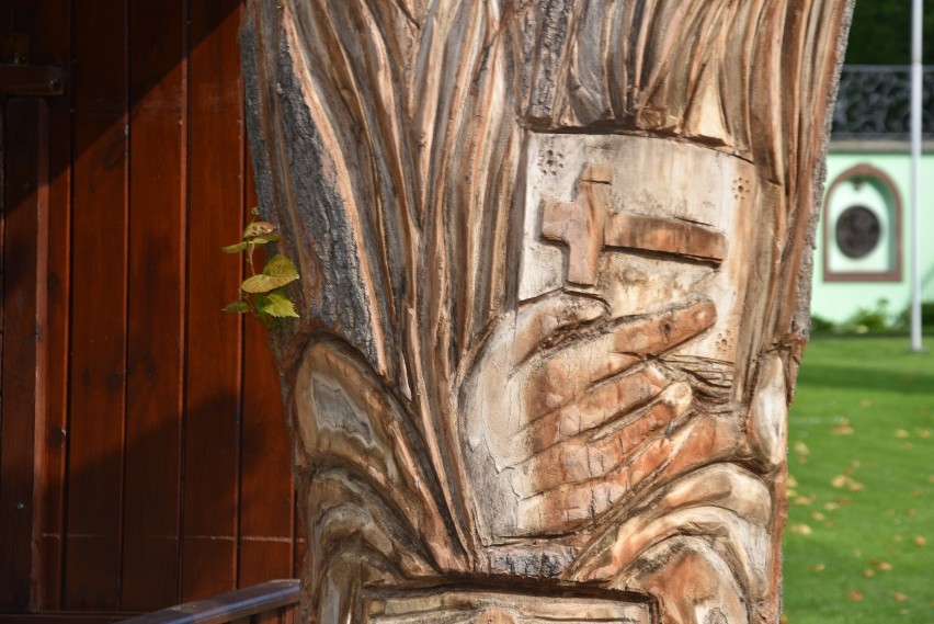 Rzeźba w lipie w leśniowskim sanktuarium wypuściła gałązki ZDJĘCIA 