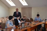 Przedstawicielki 11 Kół Gospodyń Wiejskich z gminy Koźmin na spotkaniu z burmistrzem 