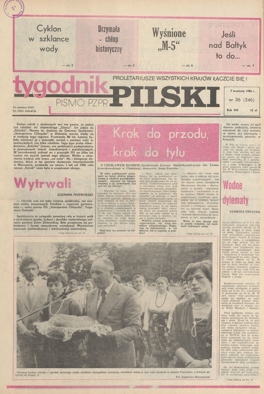 Pływalnia bez nazwy, mięso na Bydgoskiej i wylęgarnia rowerów - "Tygodnik Pilski" w cytatach, rok 1986