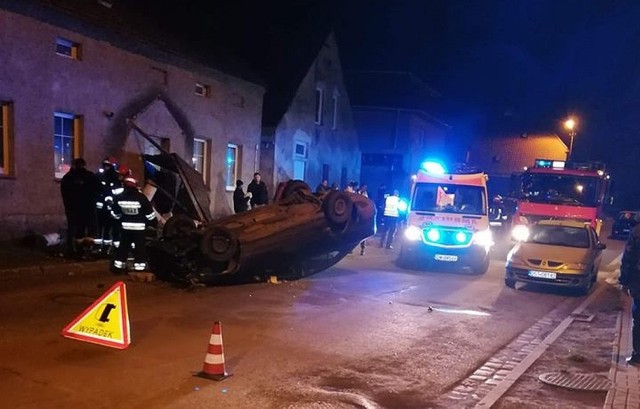 Wypadek w Borku Strzelińskim na drodze Wrocław - Strzelin - 18.01.2019