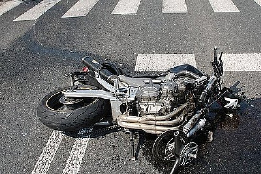 Wypadek motocyklisty w Ogrodzieńcu