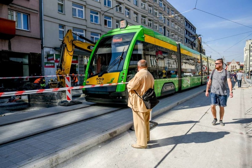 Wielu poznaniaków zaskoczył widok tramwajów kursujących...