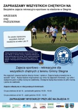 Zajęcia sportowo-rekreacyjne na stadionie w Stegnie