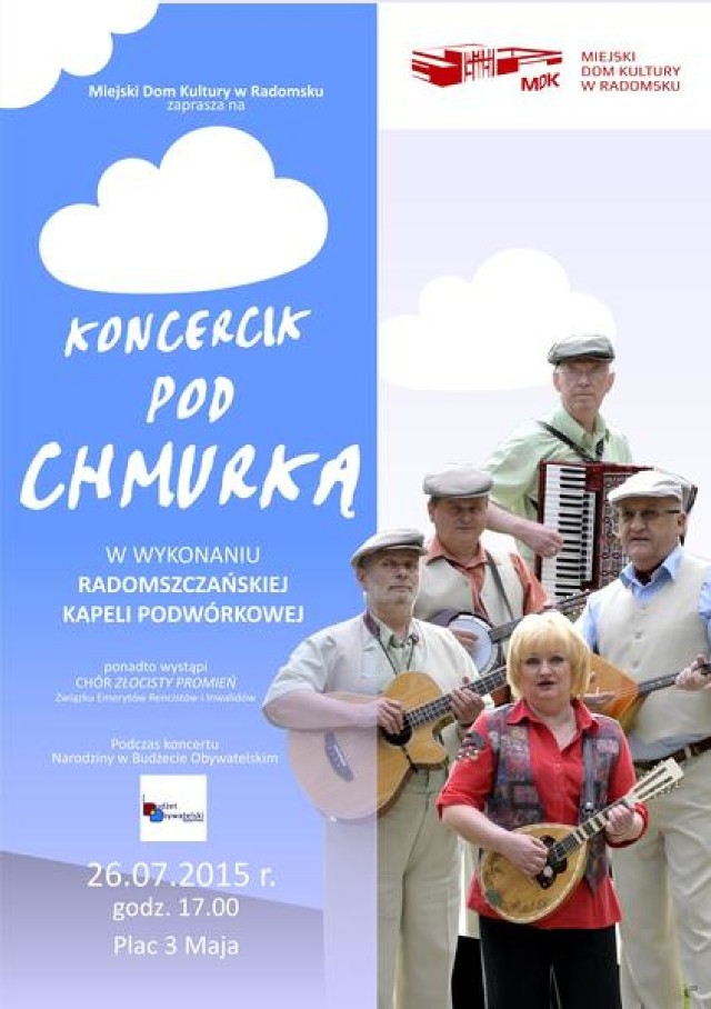 MDK zaprasza na "Koncercik pod chmurką"