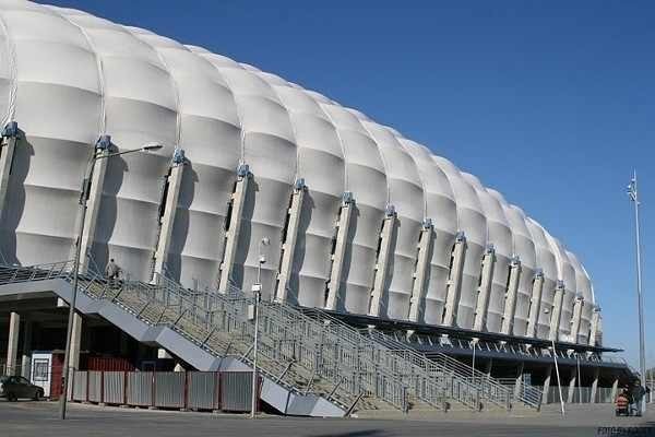 Stadion w Poznaniu, luty 2011.