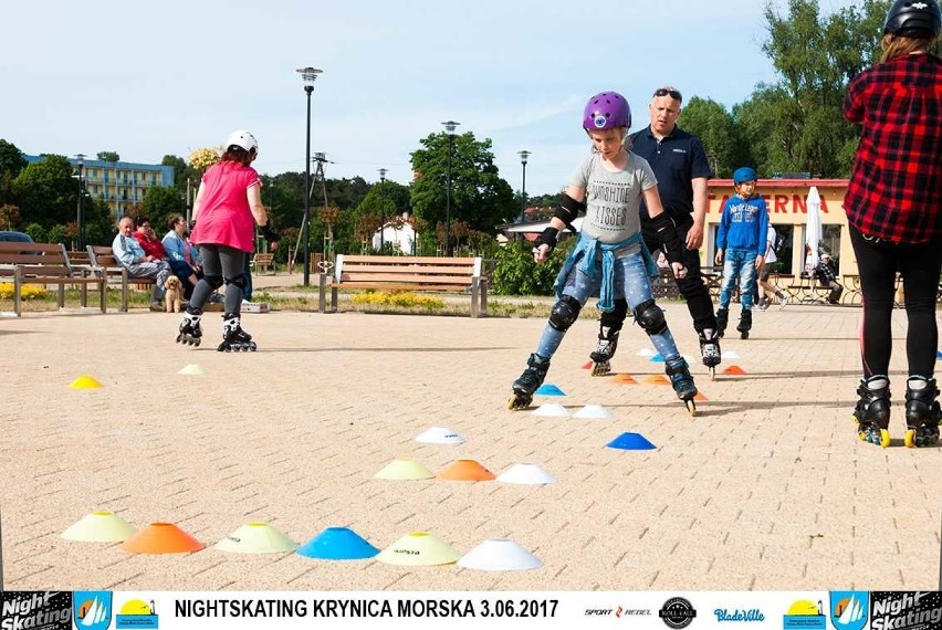 Krynica Morska. Night skating - nocny przejazd ulicami...