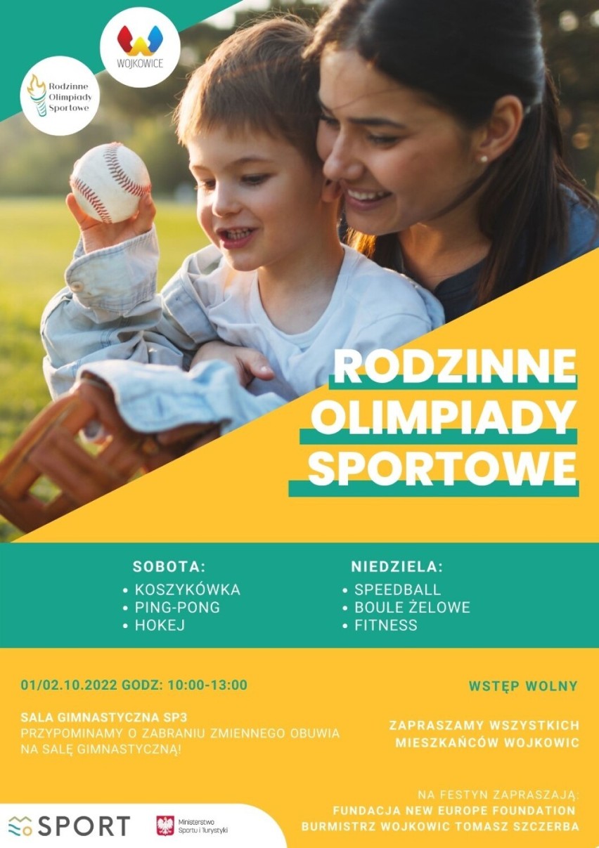 Rodzinne Olimpiady Sportowe w weekend w Wojkowicach...