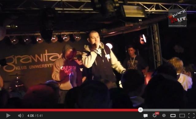 Raper Hukos na koncercie w klubie Grawitacja w Olsztynie