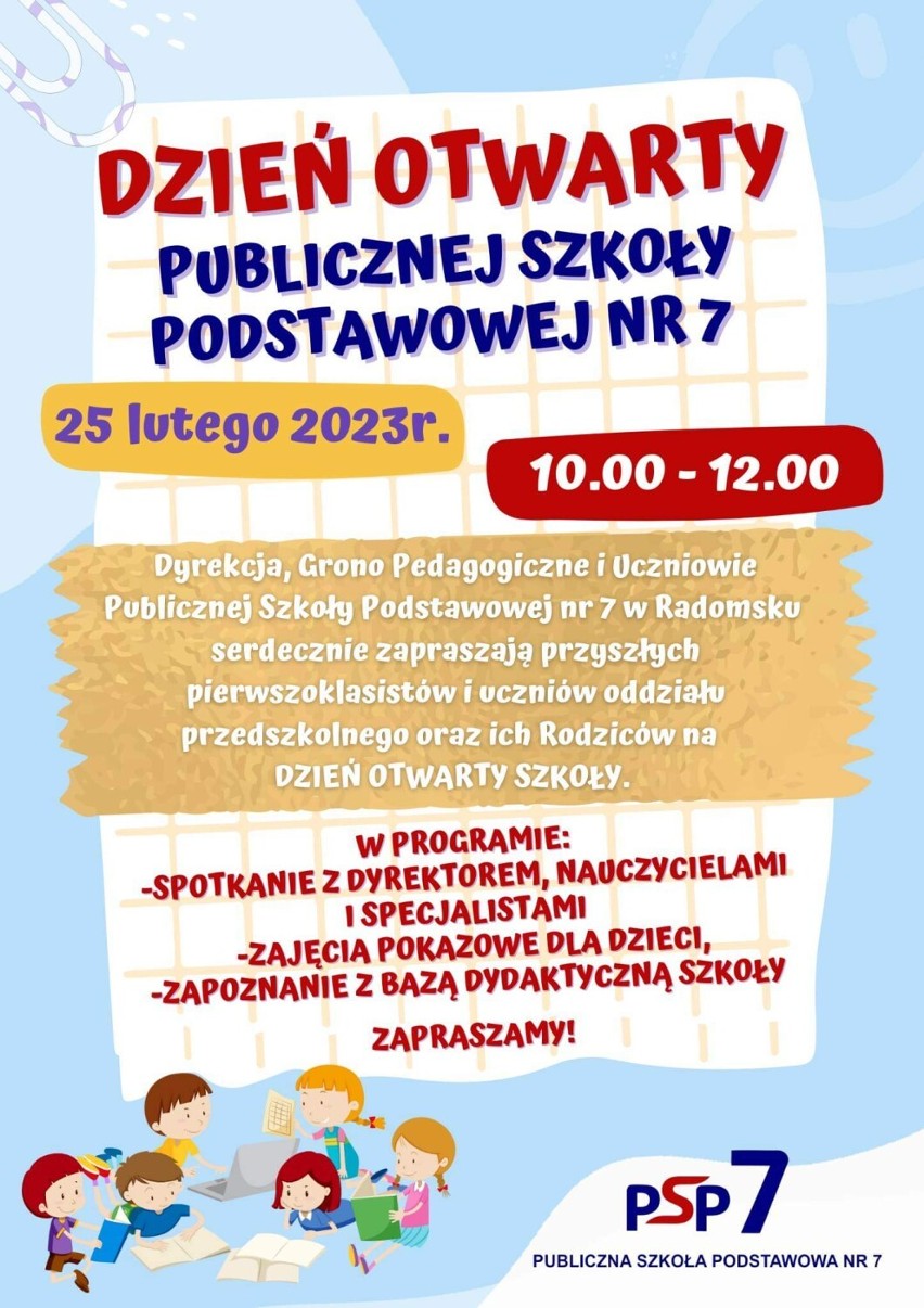 PSP 7 w Radomsku zaprasza na Dzień Otwarty pełen atrakcji