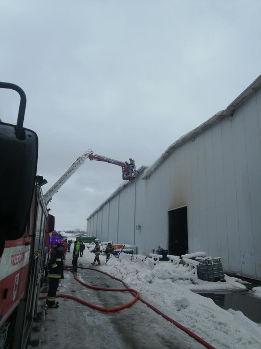 Pożar w firmie Pronar w Narwi - 04.02.2021