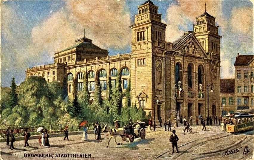 Rysunek gmachu Teatru Miejskiego z 1896 roku
