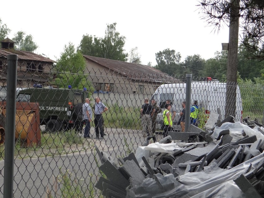 Bomba na składowisku śmieci na os. Rawka w Skierniewicach