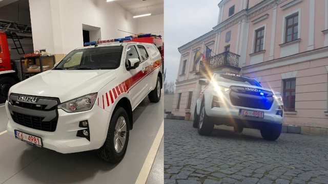 Isuzu D-Max to pierwszy tego typu samochód w taborze pojazdów pożarniczych, z których korzystają strażacy ochotnicy z terenu gminy Tuchów