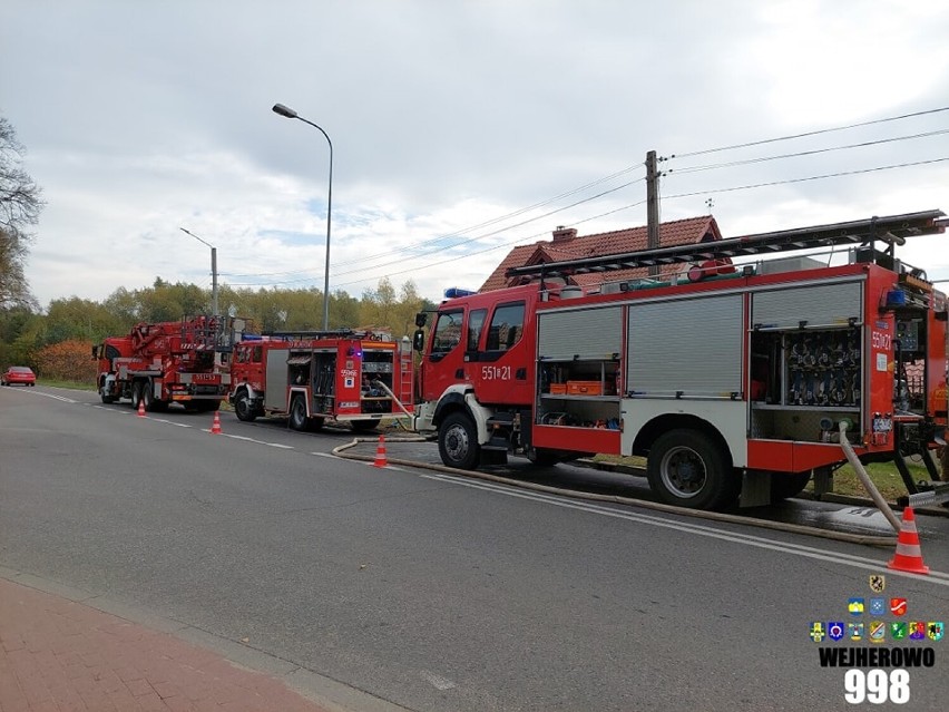 Pożar budynku mieszkalnego w Wejherowie