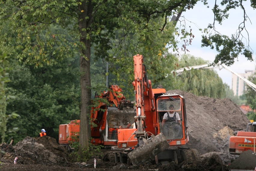 Trwa budowa parku tematycznego nad Nacyną w Rybniku