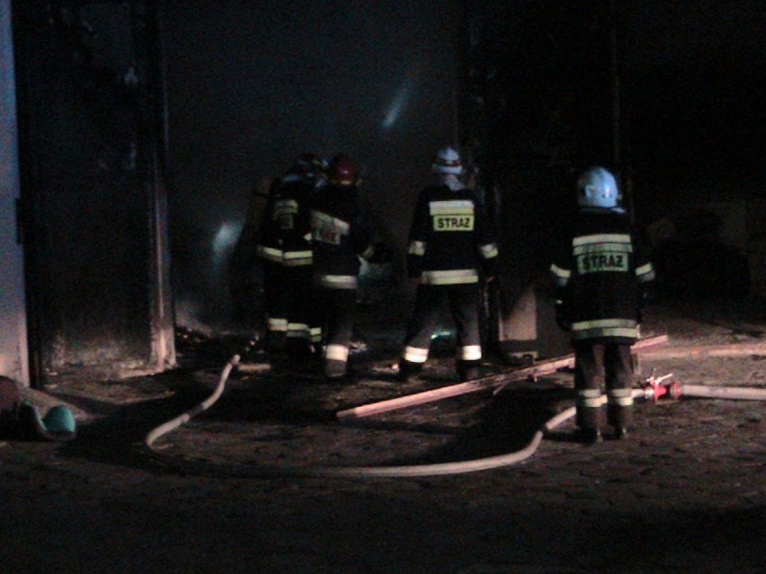 Pożar garażu przy ulicy Śródmiejskiej w Kaliszu