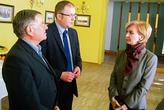Tomasz Malepszy i Łukasz Borowiak podczas rozmowy z Joanną Wolff o sytuacji w Lesznie