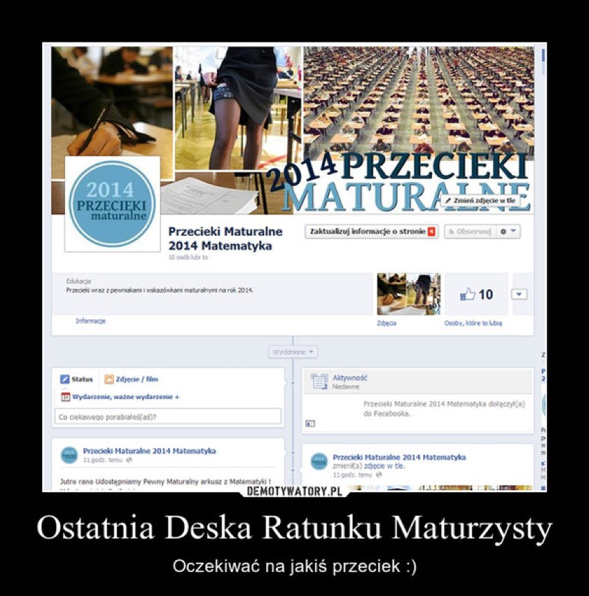 Matura 2014: Sezon na demotywatory o maturze otwarty!