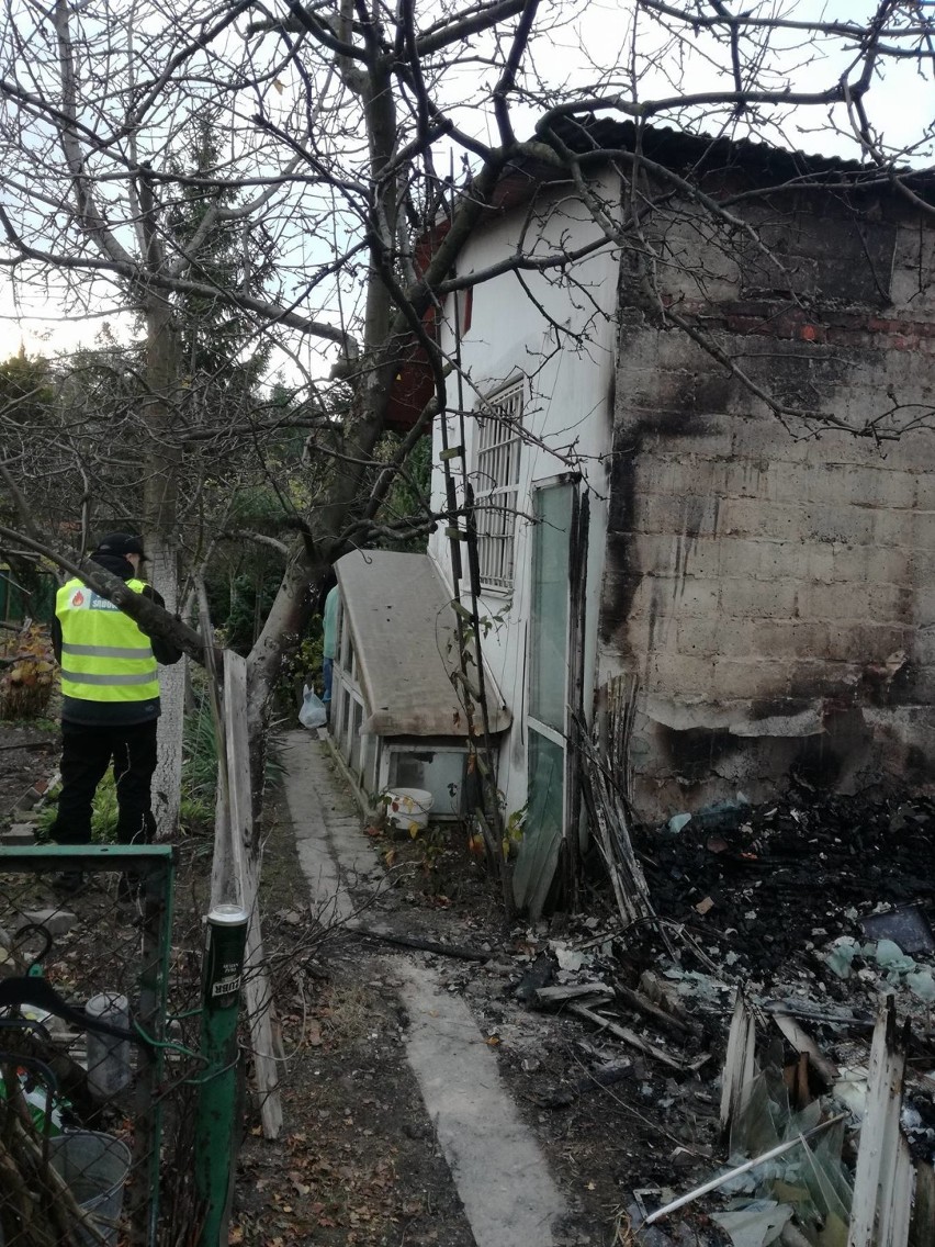 Częstochowa: Pożar na terenie ogródków działkowych FOTO