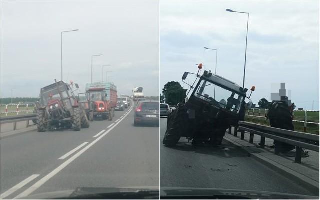 Koło odpadło z ciągnika rolniczego w Pikutkowie (gmina Brześć Kujawski)