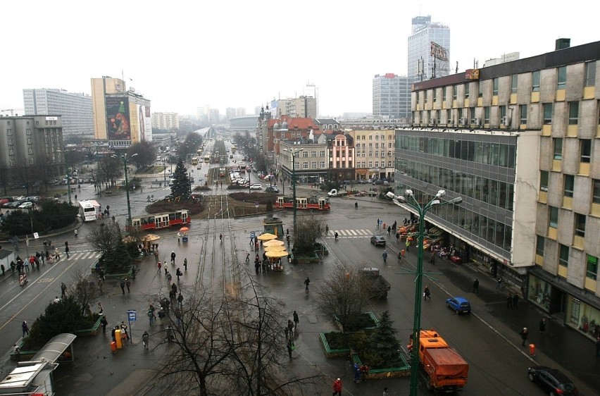 Rynek w Katowicach przed przebudową