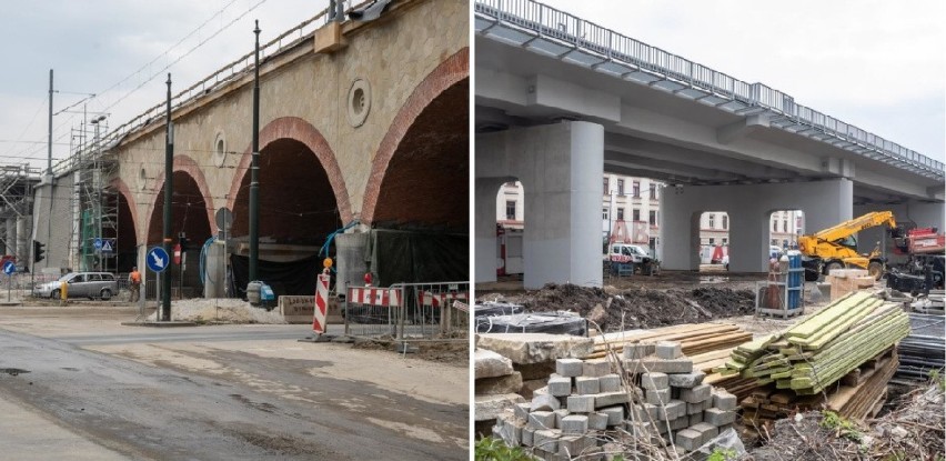 Trwa rozbudowa wiaduktu kolejowego nad ul. Grzegórzecką w...