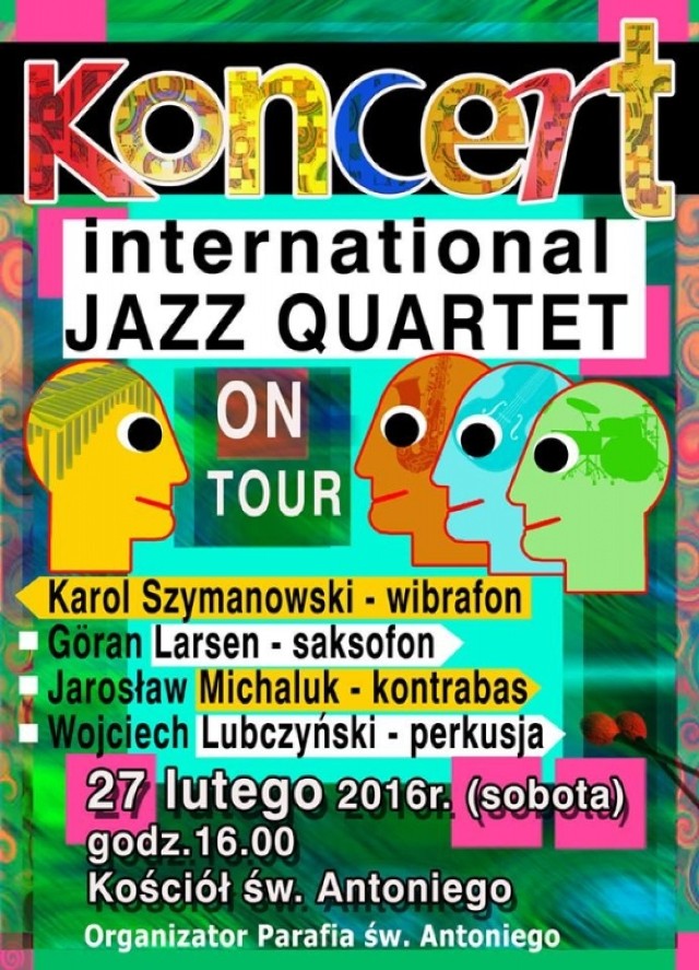 International Jazz Quartet w kościele św. Antoniego