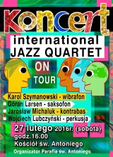 International Jazz Quartet w kościele św. Antoniego. Dzisiaj (27 lutego), godz. 16