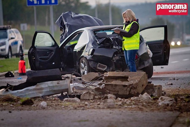 Wypadek drogowy na ul. Uczniowskiej w Wałbrzychu