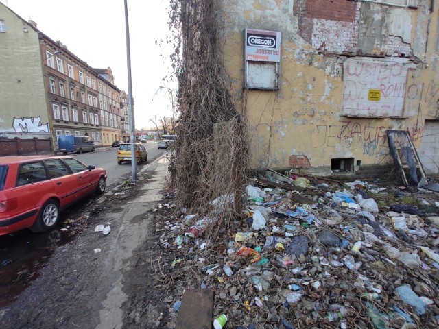 Mieszkaniec Legnicy zwraca uwagę na zaśmiecenie posesji przy ul. Prusa. Czy służby tego nie widzą?